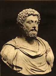 Byst av Marcus Aurelius (121-80 e.Kr.) (marmor)
